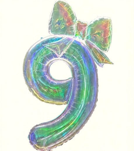 32" Iridescent Number Balloon