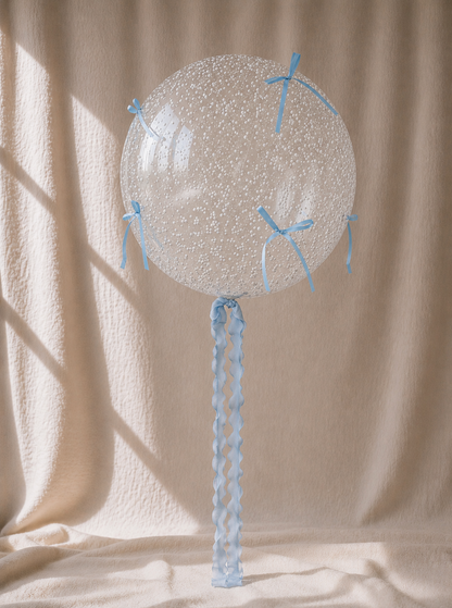 Pearl Bobo with blue mini bows
