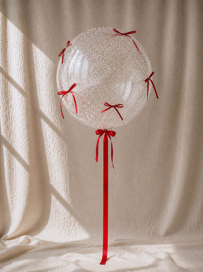 Pearl Bobo with red mini bows